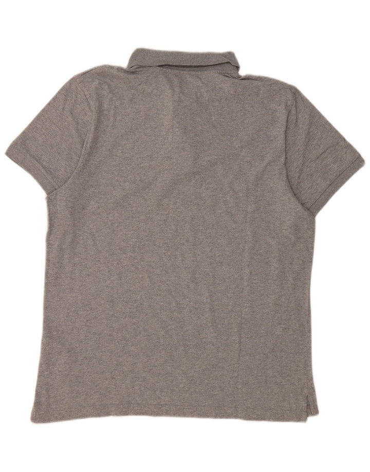 Polo grafica da uomo Nike Large in cotone chiazzato grigio
