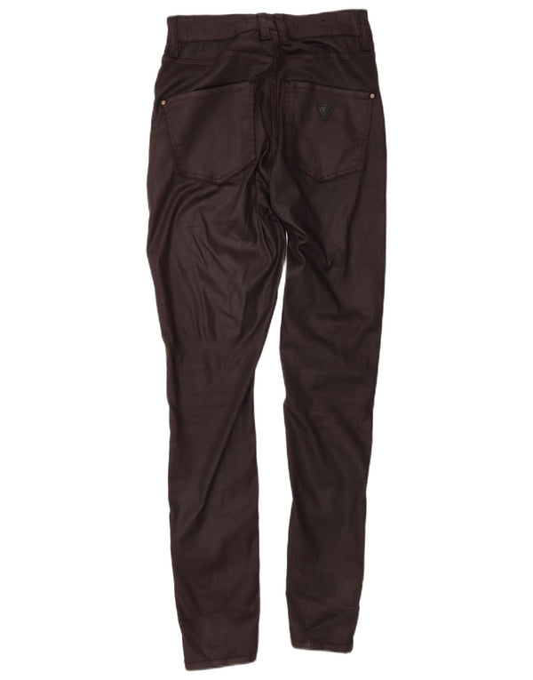 Jeans skinny da donna Guess W27 L28 in cotone bordeaux