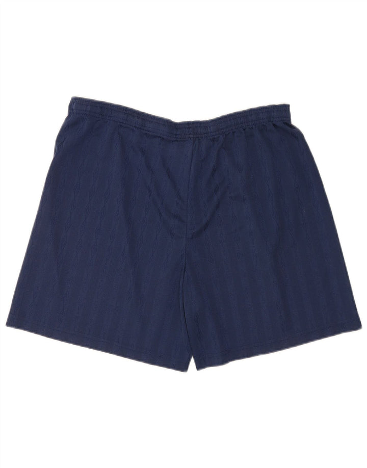 Pantaloncini sportivi grafici da uomo Umbro XL poliestere blu navy