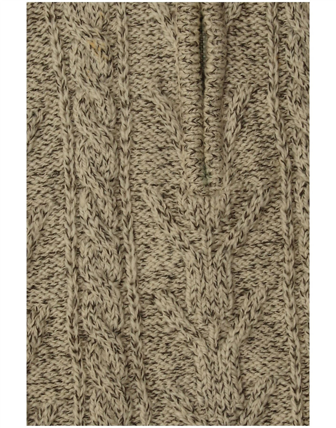 Maglione da uomo con zip e collo SUPERDRY XL Acrilico chiazzato beige