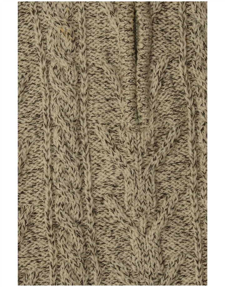 Maglione da uomo con zip e collo SUPERDRY XL Acrilico chiazzato beige