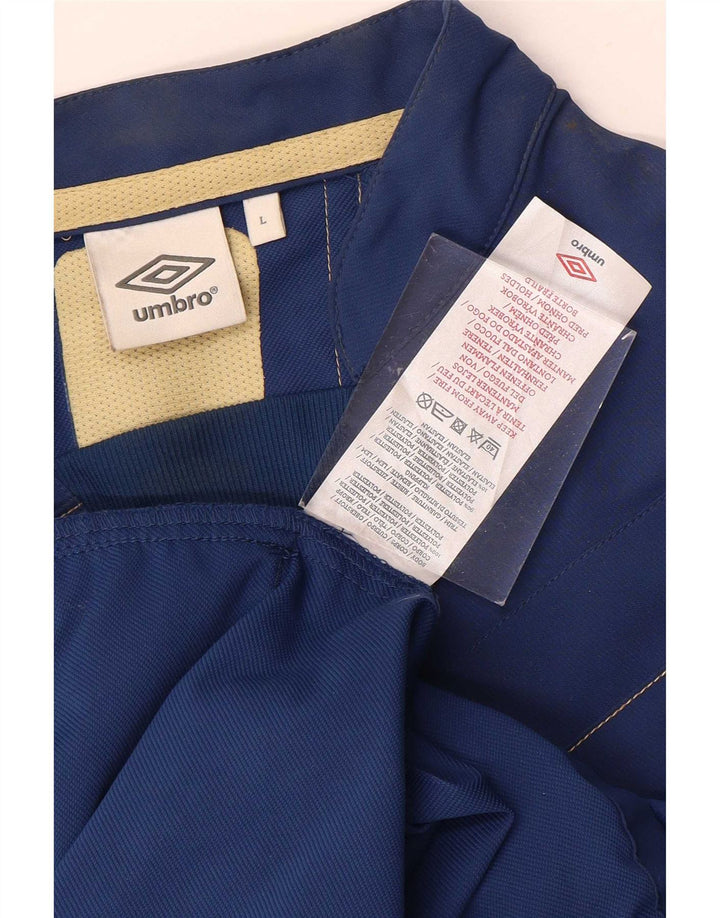 Umbro Giacca da uomo con grafica pullover grafica, giacca grande a righe blu