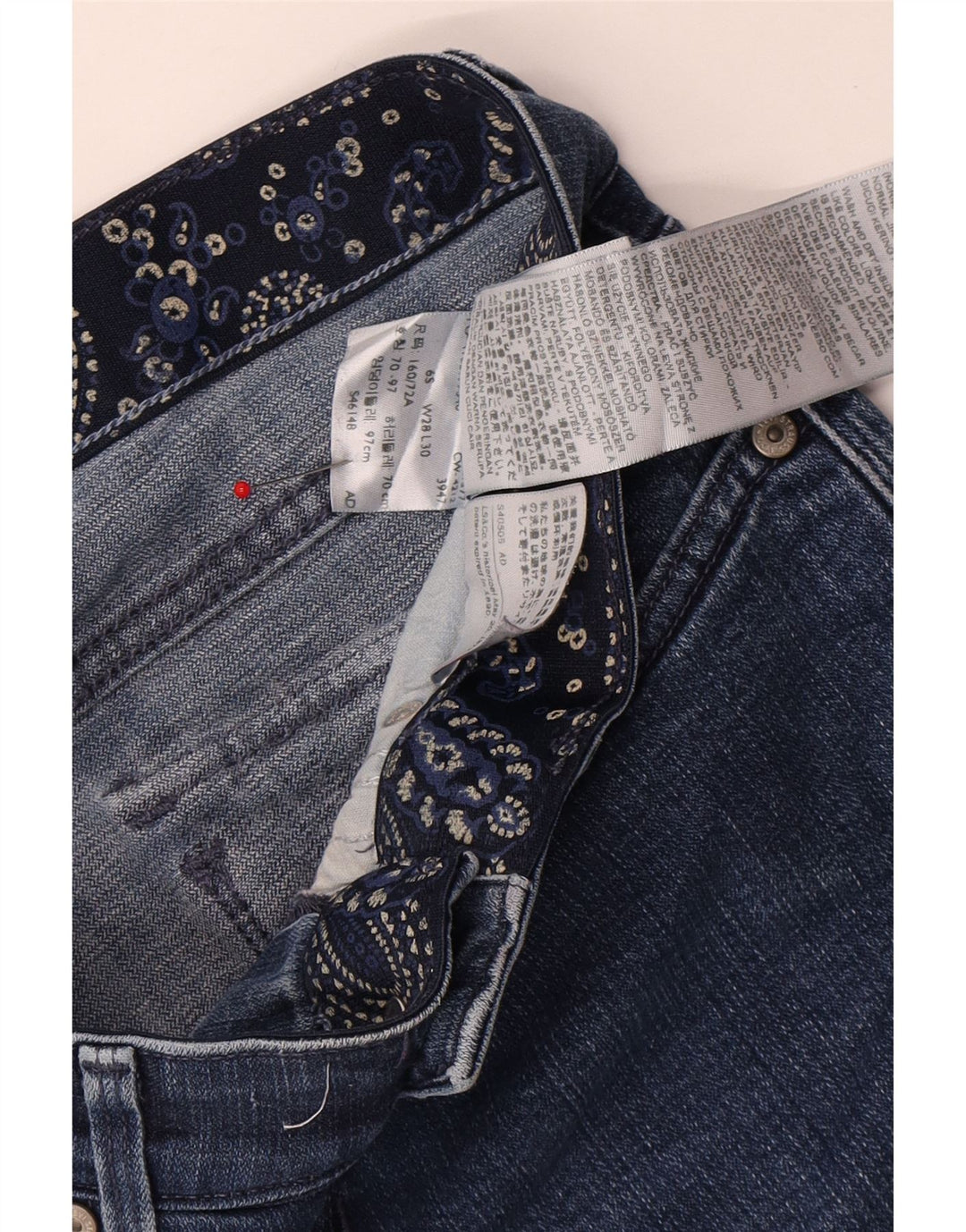 Jeans dritti da donna Levi's US 6 medi W28 L25 cotone blu