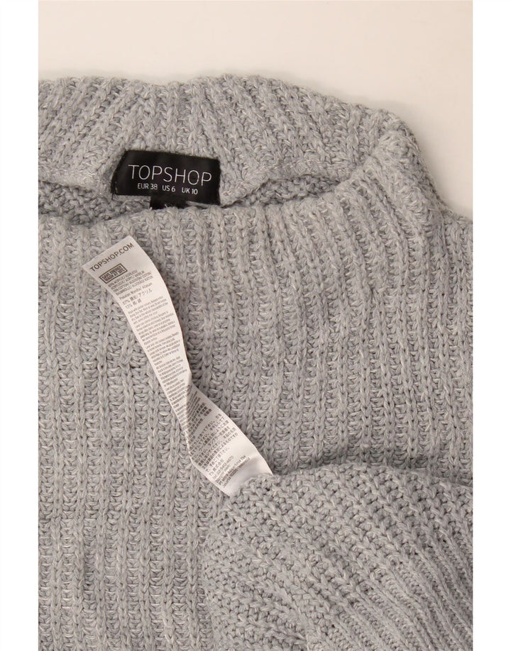 Canotta oversize da donna Topshop UK 10 piccola in acrilico grigio