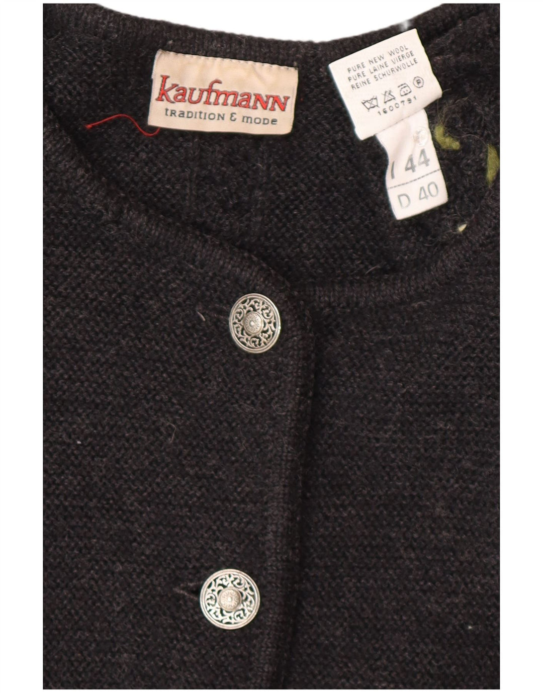 Maglione cardigan da donna KAUFMANN IT 44 Lana floreale grigio medio