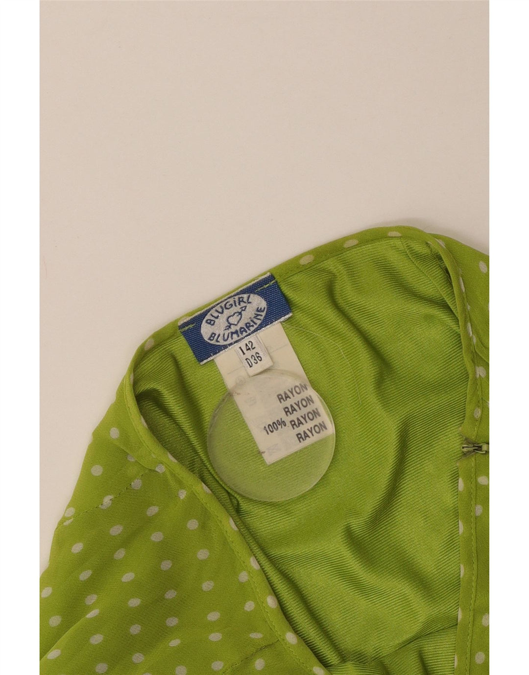 Blugirl Gonna a trapezio da donna Blumarine IT 42 Media W28 Verde a pois