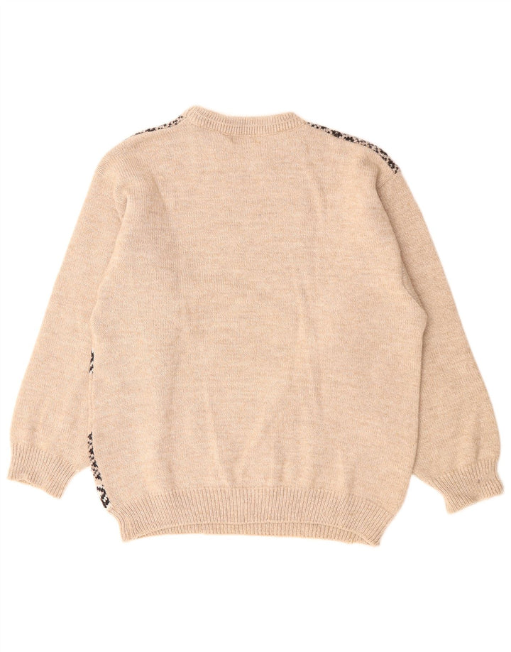 Maglione da uomo con scollo a barca Barisal, poliacrilico Fair Isle, beige medio