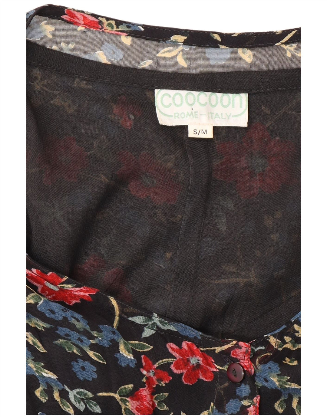 Abito lungo da donna Coocoon UK 10 piccolo floreale nero