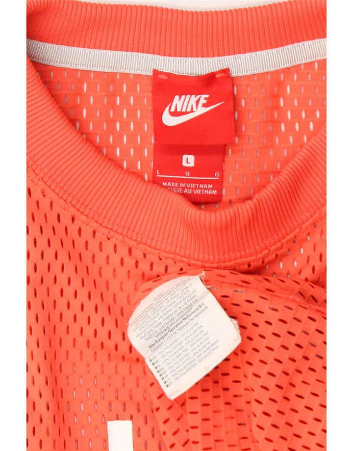T-shirt grafica da uomo Nike Top grande in poliestere arancione