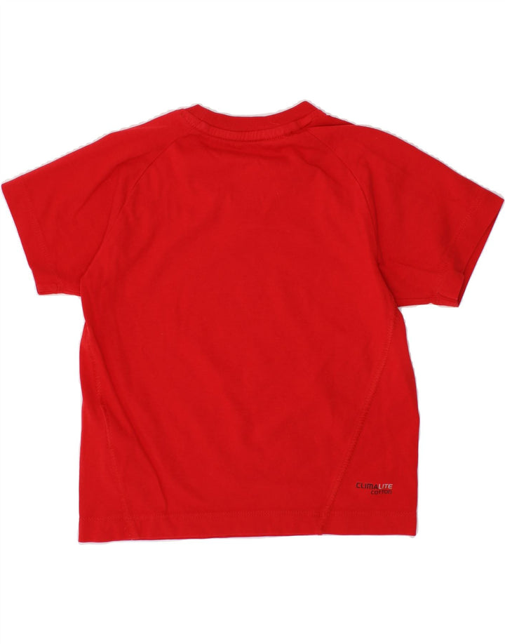 ADIDAS Boys Graphic T-Shirt Top 3-4 Years Red Cotton Vintage Adidas and Second-Hand Adidas from Messina Hembry 