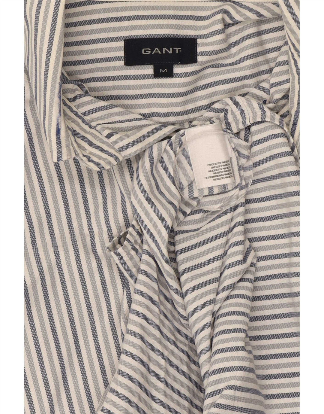 Camicia Gant Uomo Cotone Rigato Blu Medio