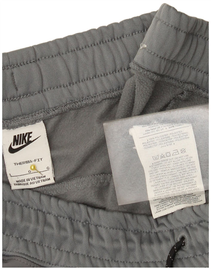 Pantaloni da tuta Nike Therma-Fit da uomo, pantaloni da jogging, grandi, in poliestere grigio