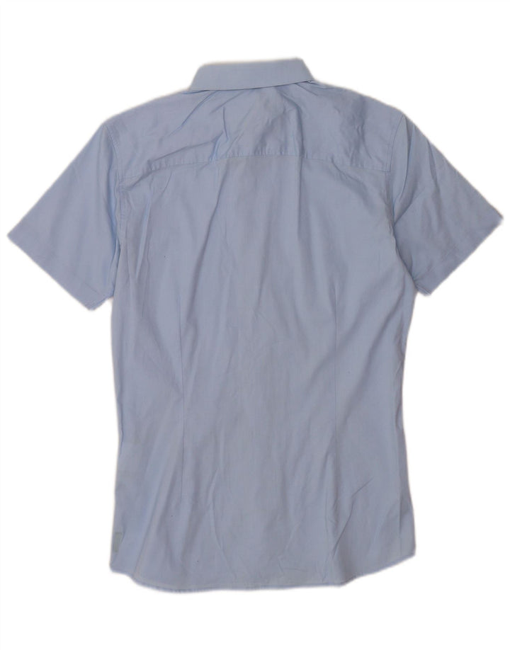Camicia a maniche corte da uomo Jack & Jones taglia 40 in cotone blu medio