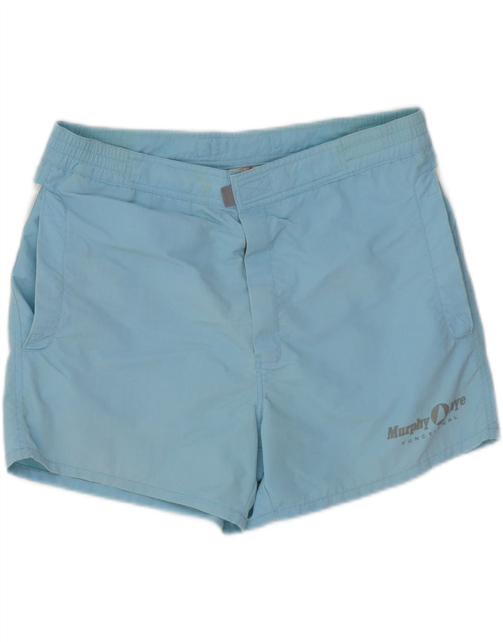 Pantaloncini da bagno grafici da uomo Murphy & Nye XL blu in poliammide color block