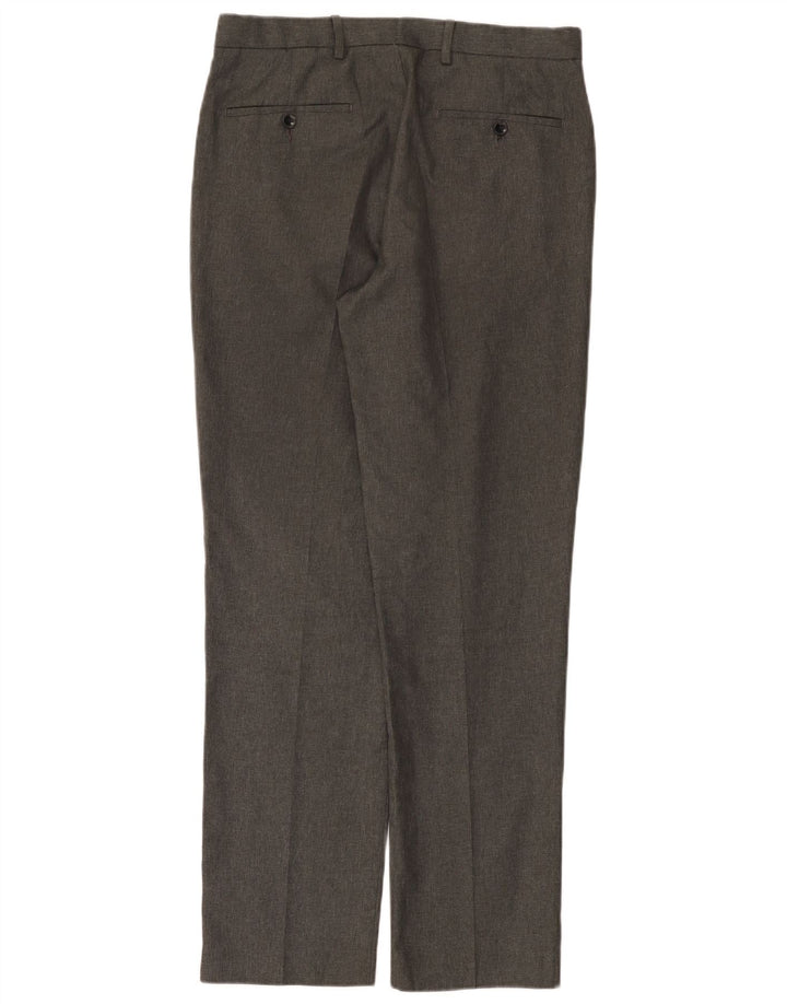 Pantaloni chino dritti vestibilità regolare da uomo Marks & Spencer W32 L31 Grigi