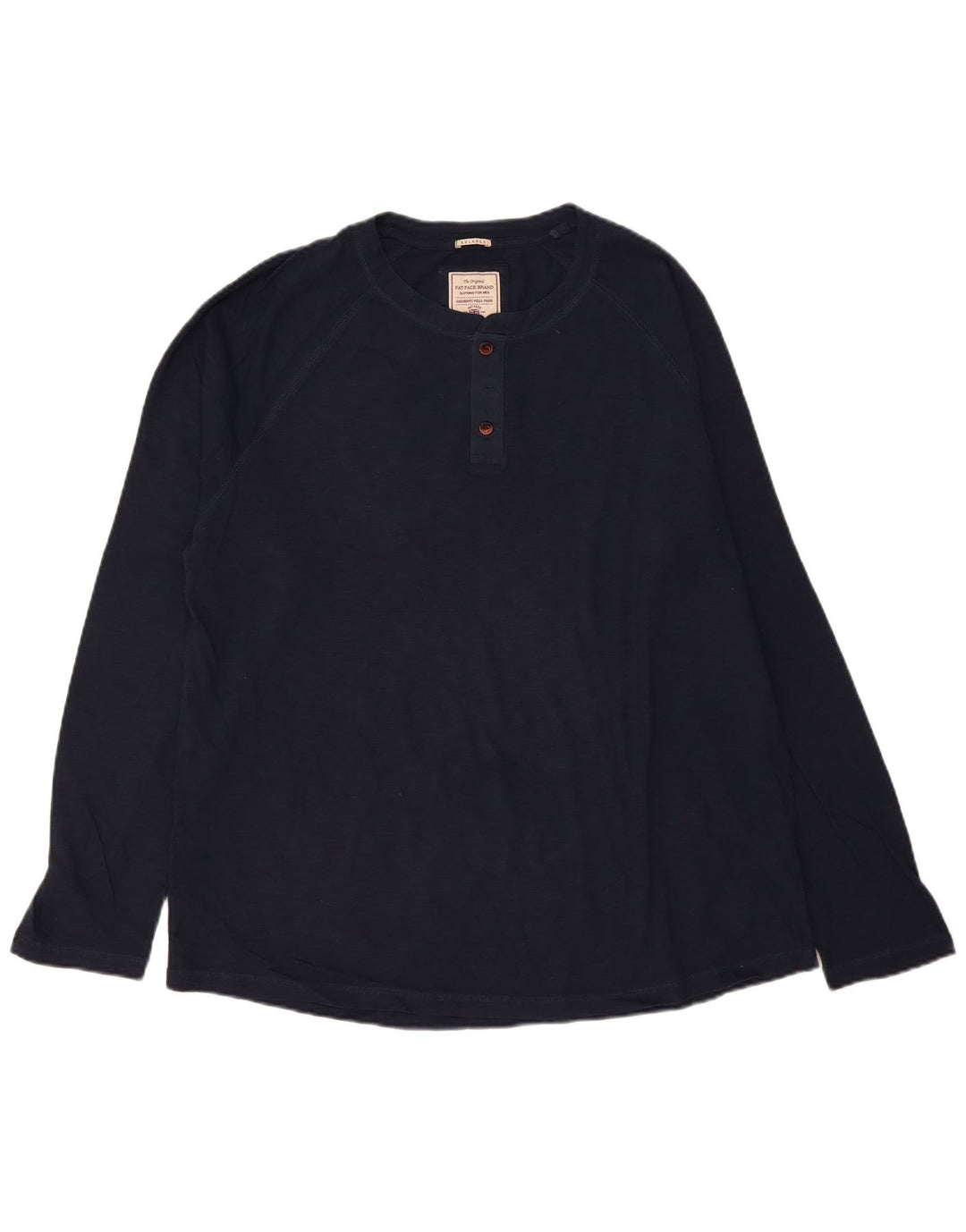Top da uomo a maniche lunghe Fat Face 2XL cotone blu navy