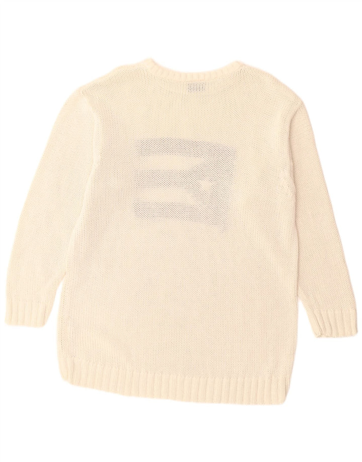 ARIZONA Maglione girocollo grafico da uomo grande cotone bianco