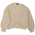 Maglione cardigan oversize da donna Marks & Spencer UK 16 grande bianco sporco