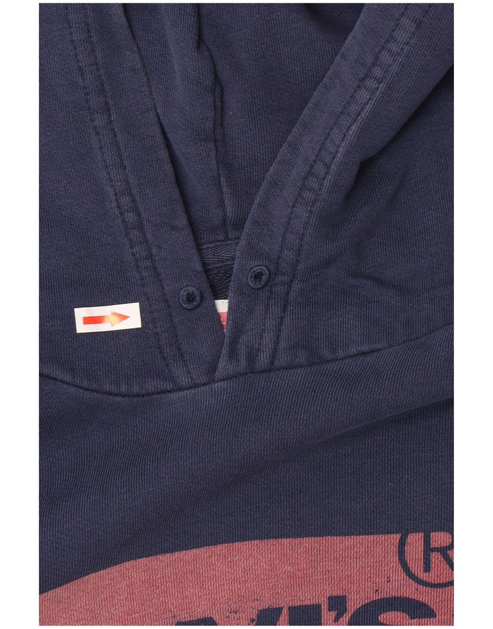 Maglione con cappuccio grafico da uomo Levi's in cotone blu navy medio