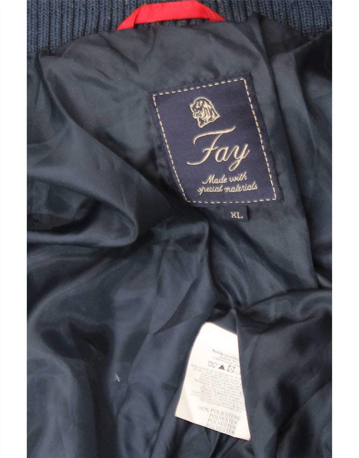 Giacca imbottita da uomo Fay UK 42 XL poliestere blu navy