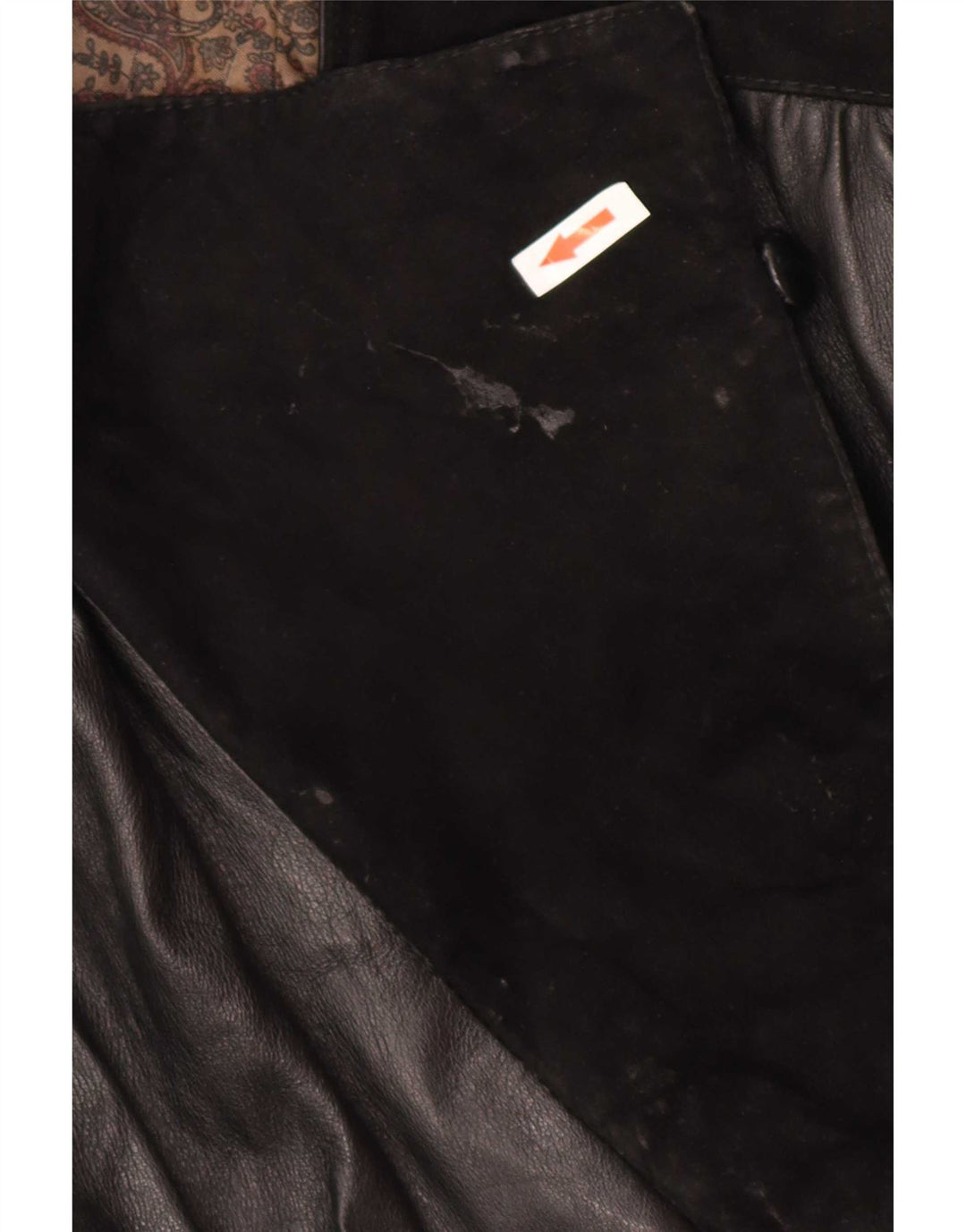 Giacca in pelle vintage da donna UK 14 media nera