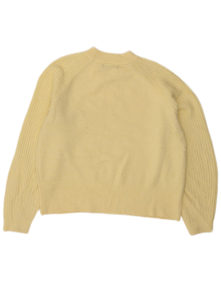 Maglione maglione girocollo da donna Marks & Spencer UK 14 Acrilico giallo medio