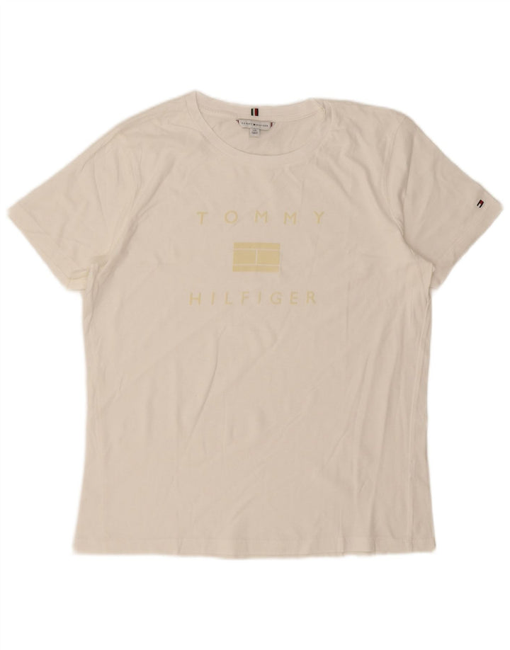 Maglietta da donna Tommy Hilfiger Top UK 16 grande bianca