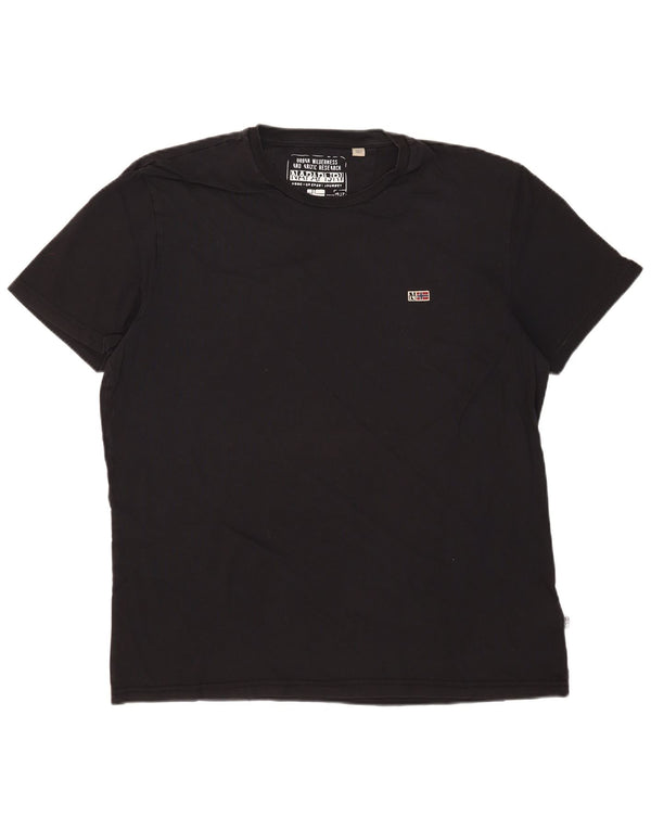 T-shirt grafica da uomo Napapijri Top 2XL cotone nero
