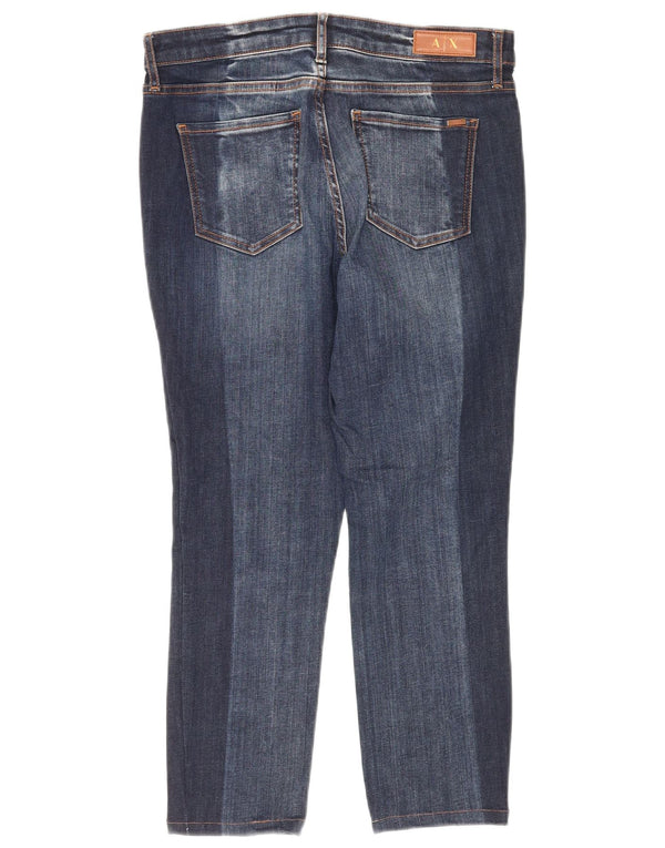 ARMANI EXCHANGE Jeans da donna J01 Crop super skinny W29 L23 Blu navy