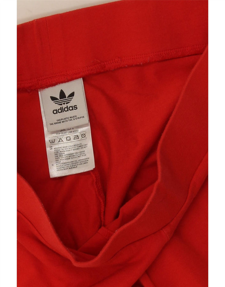 Leggings Adidas da donna UK 4 XS rosso cotone