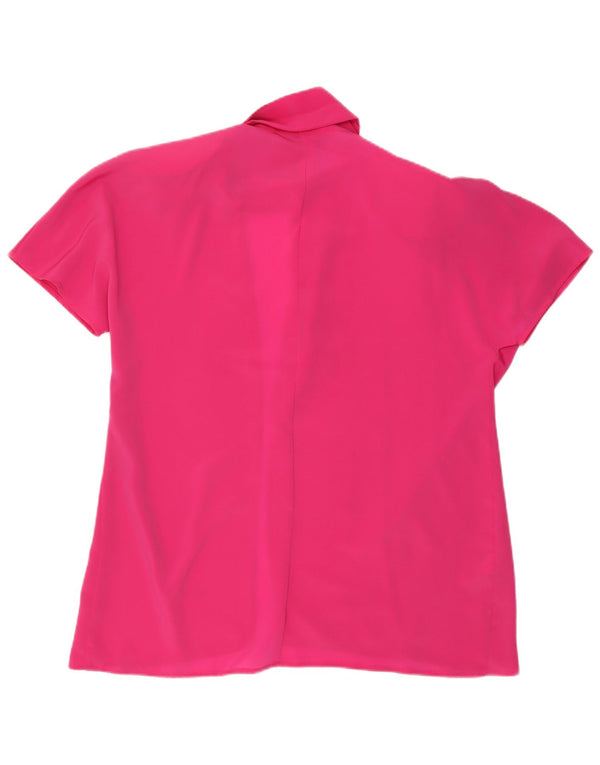 Vintage Womens Longline Short Sleeve Blazer Jacket IT 43 Medium Pink