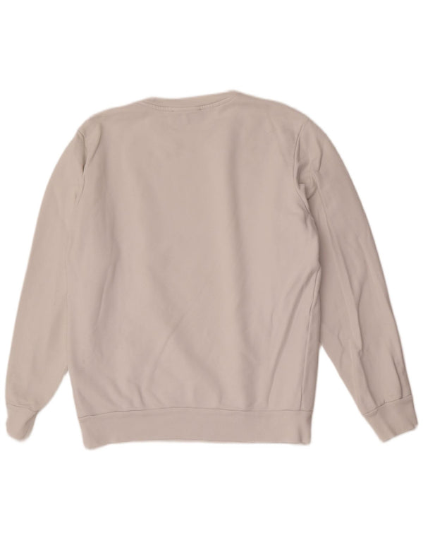 Diesel Felpa grafica da uomo Maglione grande cotone bianco