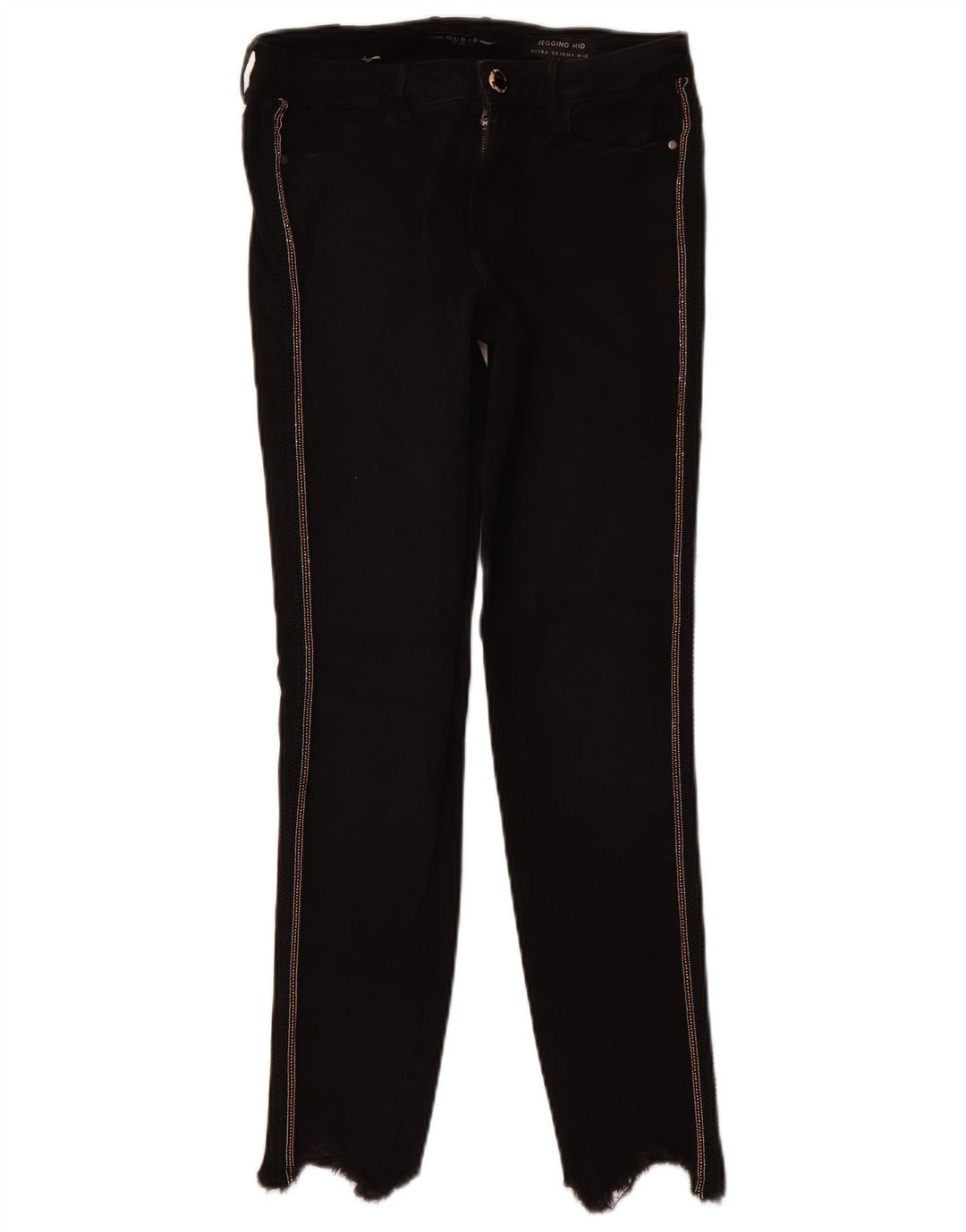 Jeans skinny Jegging da donna a vita media GUESS W28 L28 cotone nero