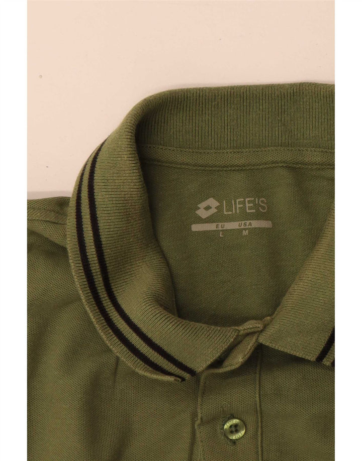Polo da uomo vestibilità regolare Lotto Large verde