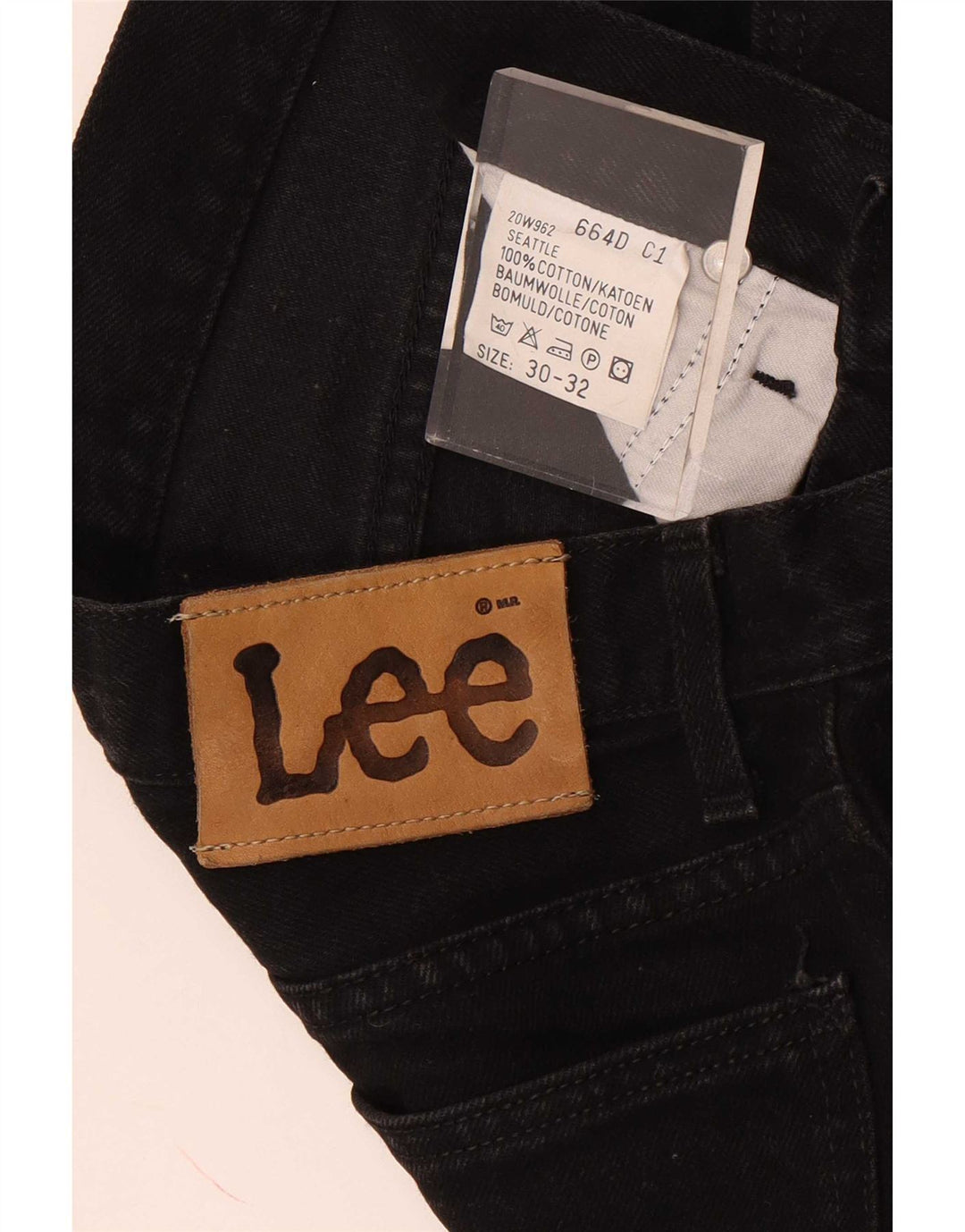 Jeans dritti da uomo Lee W30 L32 cotone nero