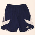 Pantaloncini sportivi Adidas Climalite da uomo piccoli in poliestere color block blu navy