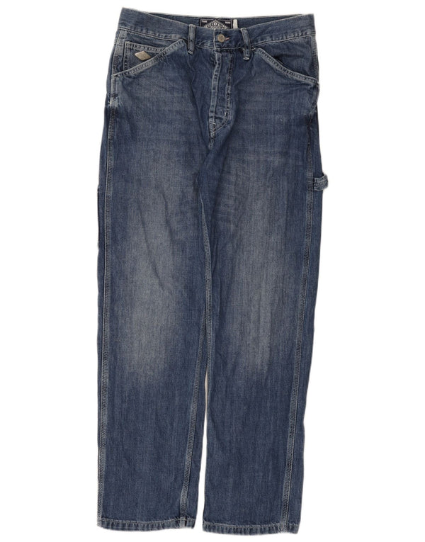 Jeans dritti cargo da uomo Superdry W31 L32 cotone blu
