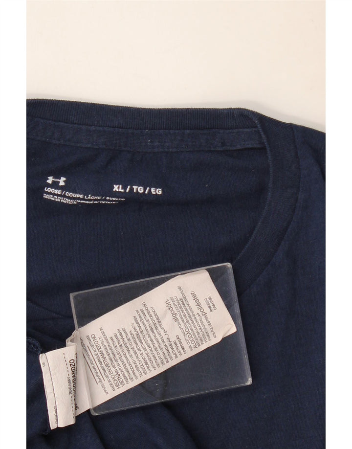 Maglietta da uomo UNDER ARMOUR XL XL in cotone blu navy