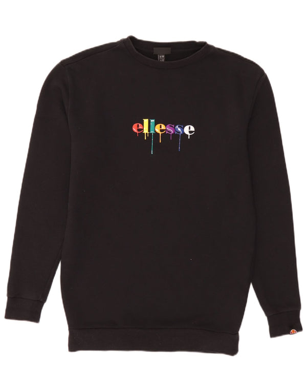 Felpa grafica da uomo Ellesse maglione XS cotone nero