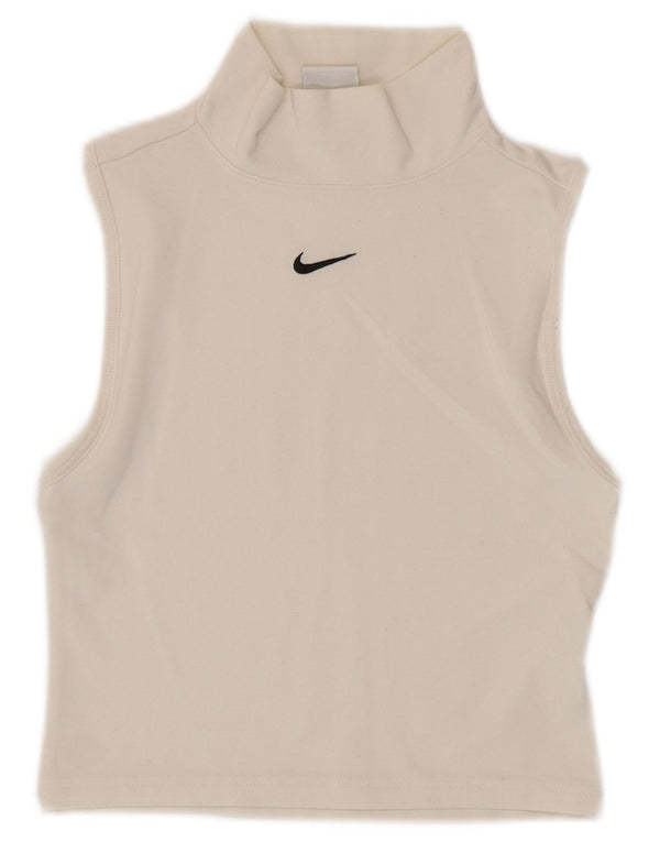 Canotta corta Nike da donna UK 4 XS bianca
