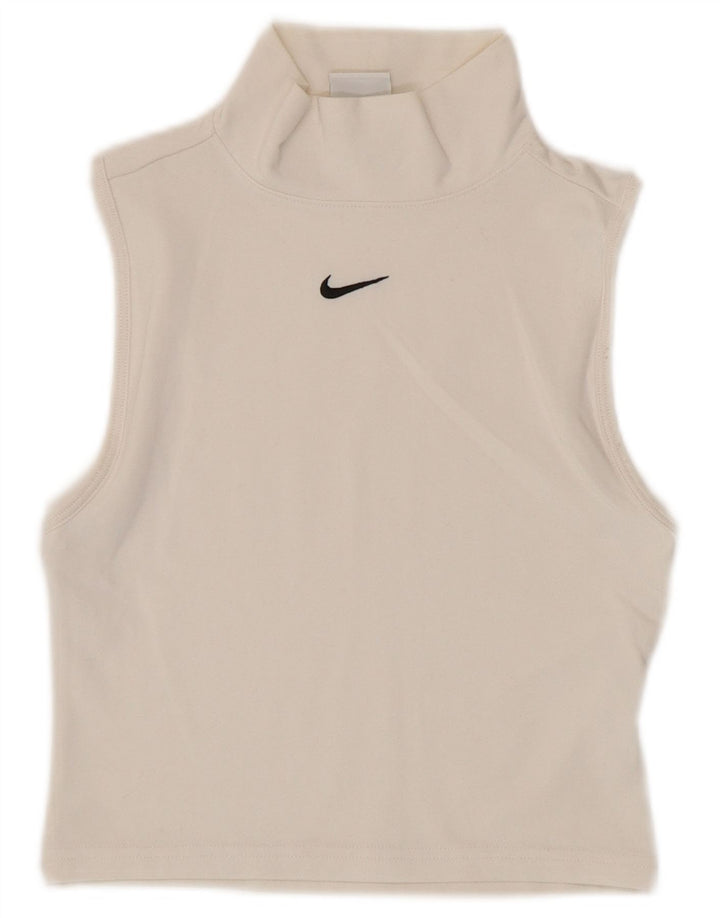 Canotta corta Nike da donna UK 4 XS bianca
