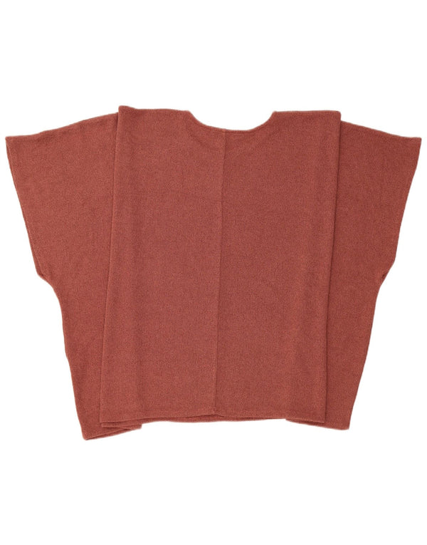 Zara Maglione da donna a maniche corte girocollo a pipistrello maglione UK 16 grande marrone