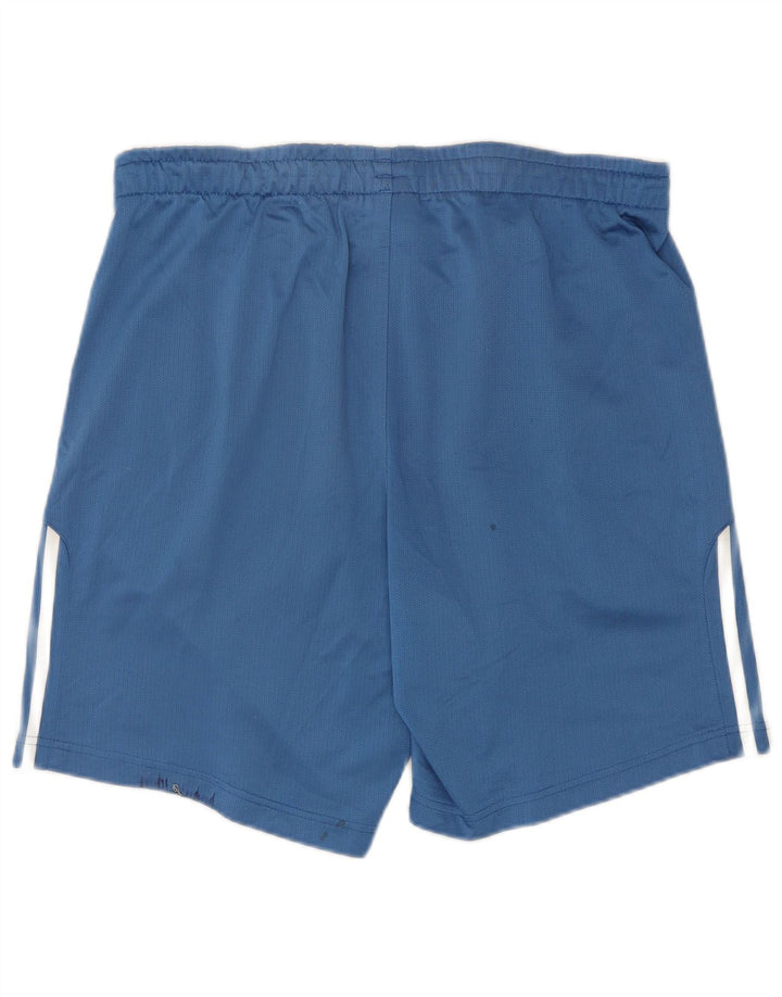 Pantaloncini sportivi da uomo Adidas in poliestere blu medio