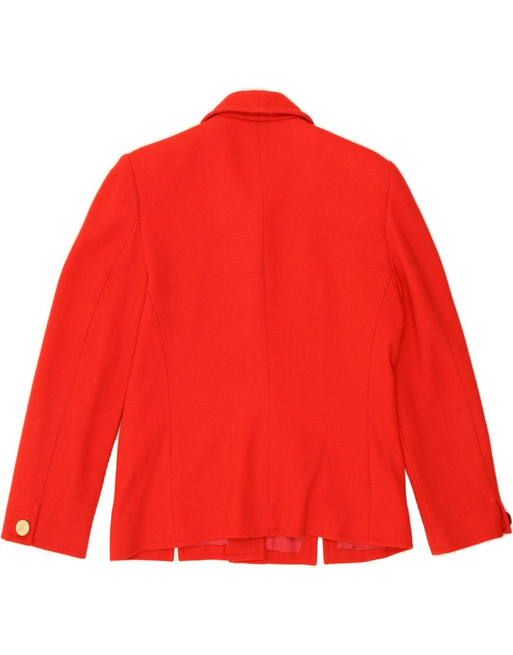 LUISA SPAGNOLI Womens 5 Button Blazer Jacket IT 46 Large Red Virgin Wool Vintage Luisa Spagnoli and Second-Hand Luisa Spagnoli from Messina Hembry 