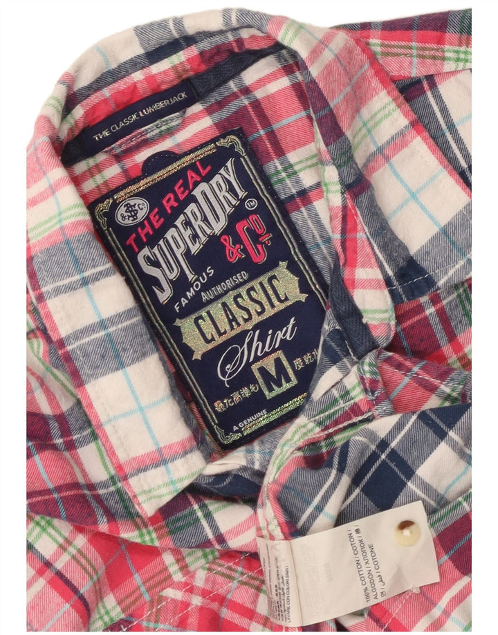 Camicia da donna in flanella dal taglio classico Superdry UK 12 cotone multicolore medio