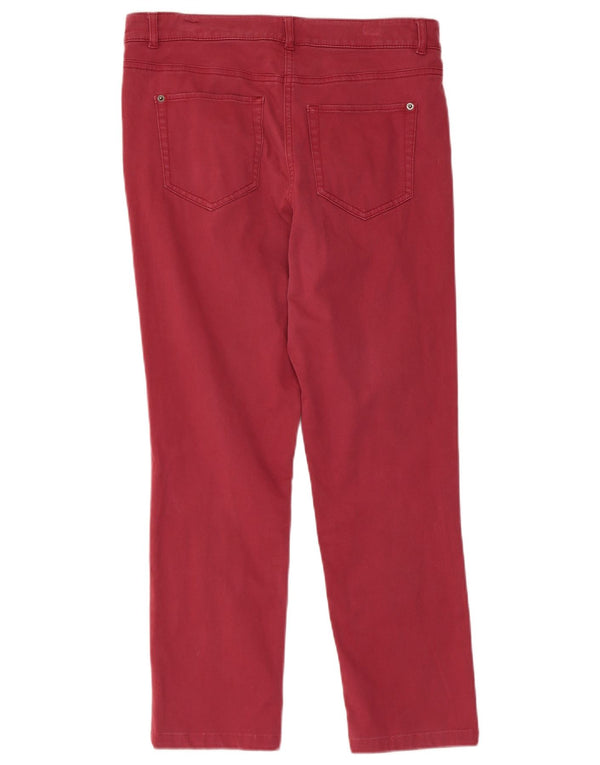 Pantaloni casual slim da donna White Stuff UK 10 Small W30 L26 Rosso Cotone