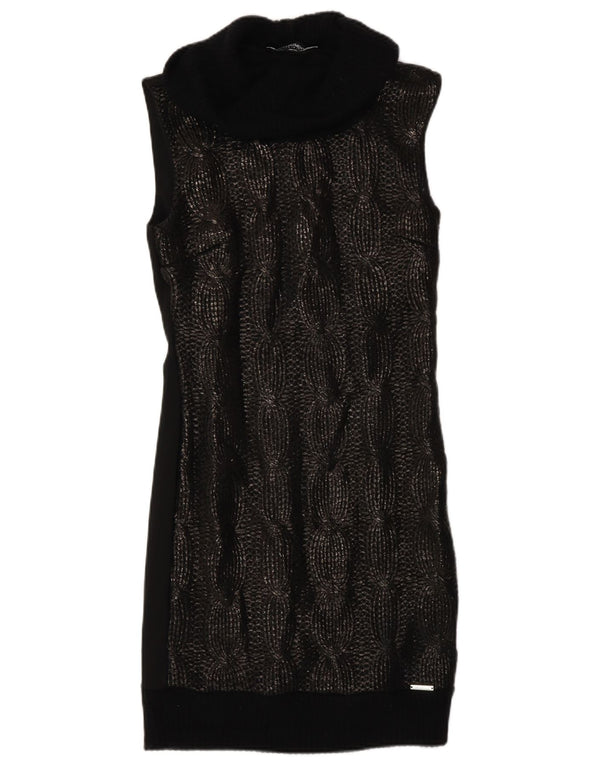 Rinascimento Abito Maglia da Donna Senza Maniche con Collo Alto UK 12 Medio Nero