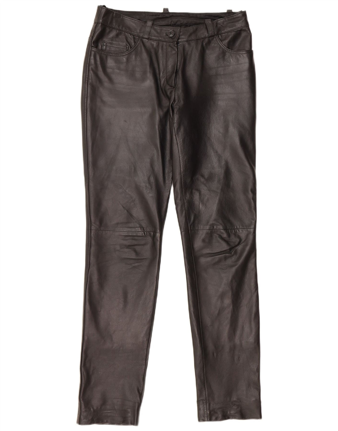 Pantaloni in pelle slim da donna HEINE UK 12 medi W30 L31 Pelle nera