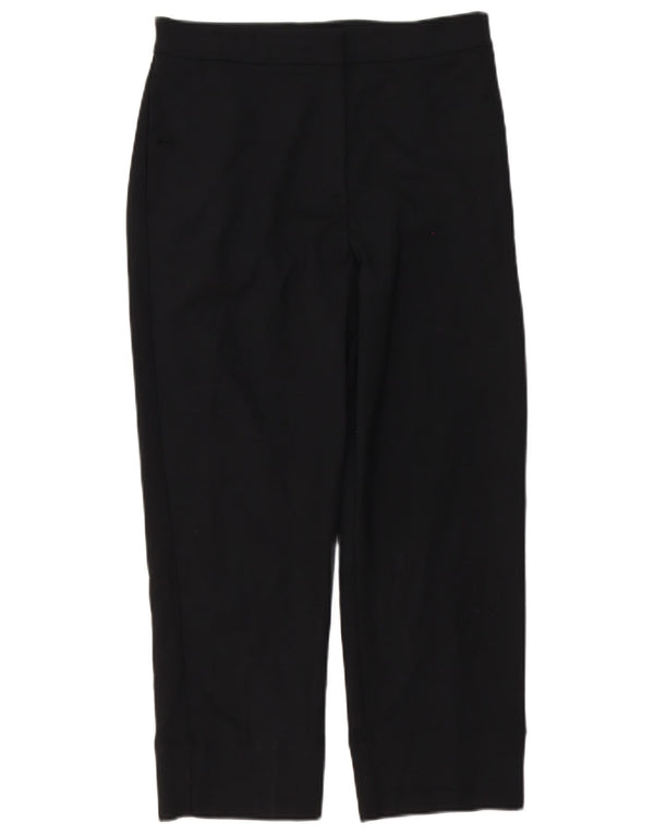 Pantaloni corti dritti da donna Marks & Spencer UK 10 piccoli W28 L24 neri