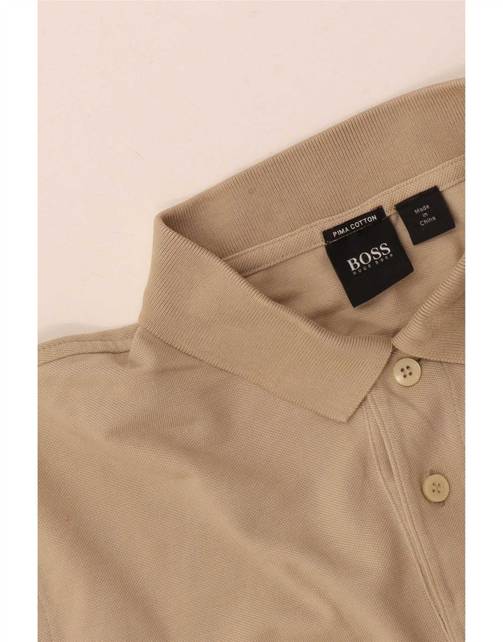Polo da uomo Hugo Boss piccola in cotone beige